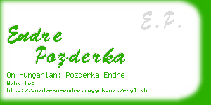 endre pozderka business card